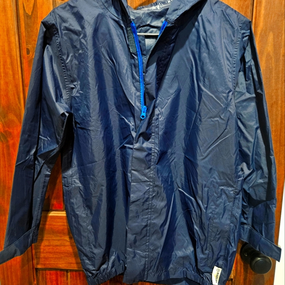 Kid's Navy Blue Lightweight Raincoat
